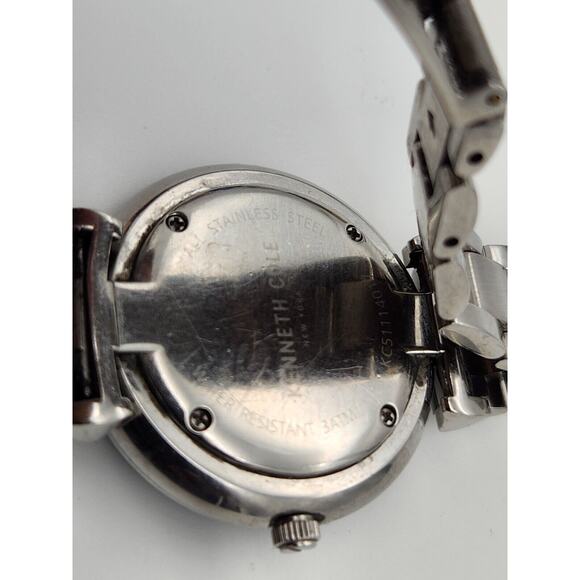 Kenneth Cole Ladies New York KC51114017 Diamond Accented Blue Dial SS Watch - Picture 7 of 8